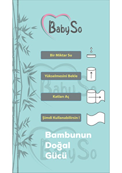 Sıkıştırılmış Bebek Mendili 1024 Adet Paket Tüm Cilt Tipleri İçin Doğal ve Güvenli