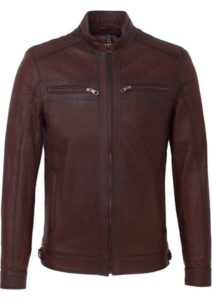 Kahve Hakiki Deri Erkek Hakiki Deri Mont - E23KDM310542-R4W