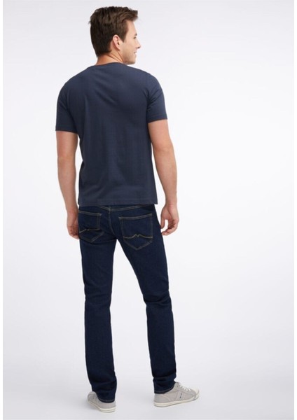 Baskılı Erkek Tişört - Lacivert indirimleri