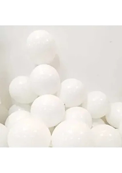 50 Adet Pastel Beyaz Balon