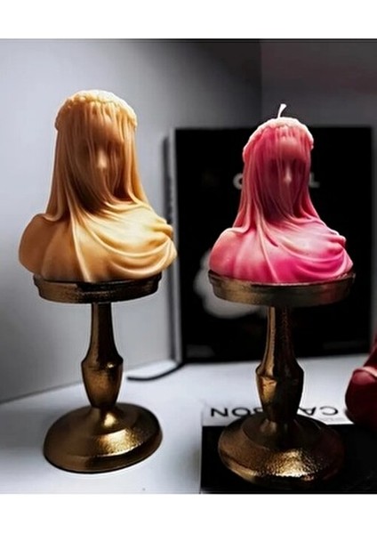 3'lü Art Decor Peçeli Kadın Büst Mum Seti Doğal Soya Mumu fırsatları
