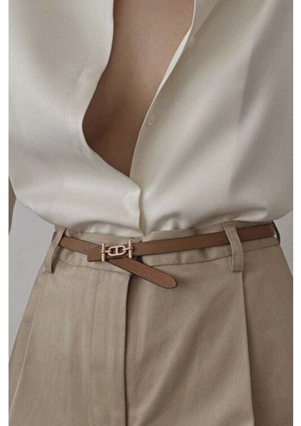 Kadın 2'li Gold Tokalı Ince Pantolon, Gömlek, Ceket, Elbise, Kazak Kemeri fiyatları