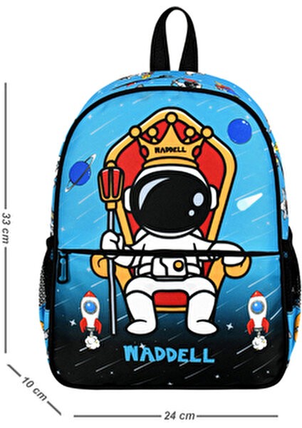 Waddell Baskılı Astronot Lisanslı Kombin Anaokul Kreş Çantası ve Termal Beslenme Çantası fiyatları