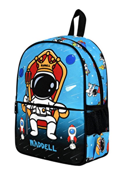 Waddell Baskılı Astronot Lisanslı Kombin Anaokul Kreş Çantası ve Termal Beslenme Çantası modelleri