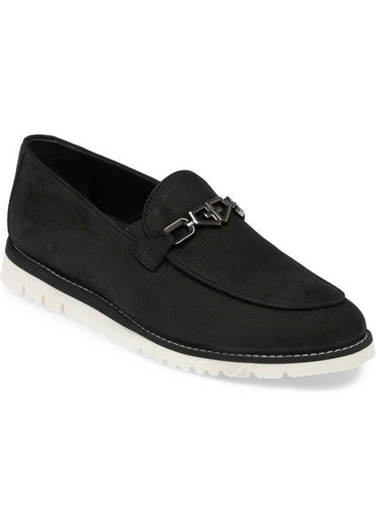Siyah Hakiki Nubuk Deri Erkek Loafer - E24I1AY56783-A64