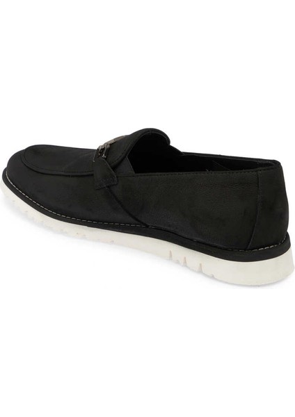 Siyah Hakiki Nubuk Deri Erkek Loafer - E24I1AY56783-A64 fiyatları