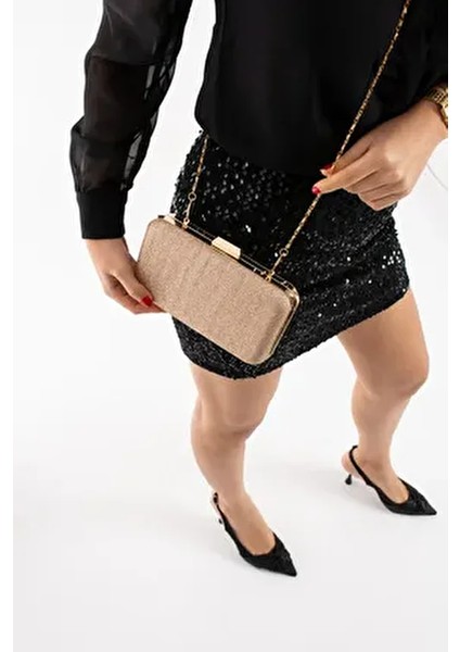 Kadın Simli Şık Tasarım Abiye Portföy Clutch Kadın El ve Omuz Çantası modelleri