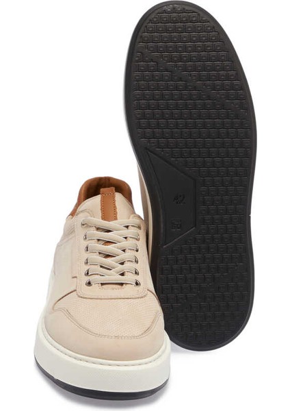 Bej Hakiki Nubuk Deri Erkek Sneaker - E24I1AY56807-B23 fırsatları