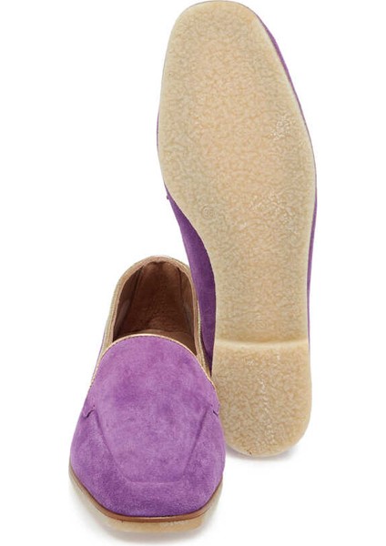 Mor Hakiki Süet Deri Kadın Babet - K24I1AY67347-F48 indirimleri