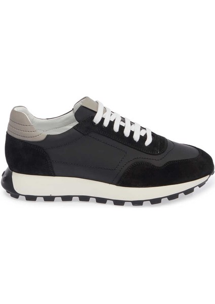 Siyah Hakiki Deri Erkek Sneaker - E24I1AY56734-A01 modelleri