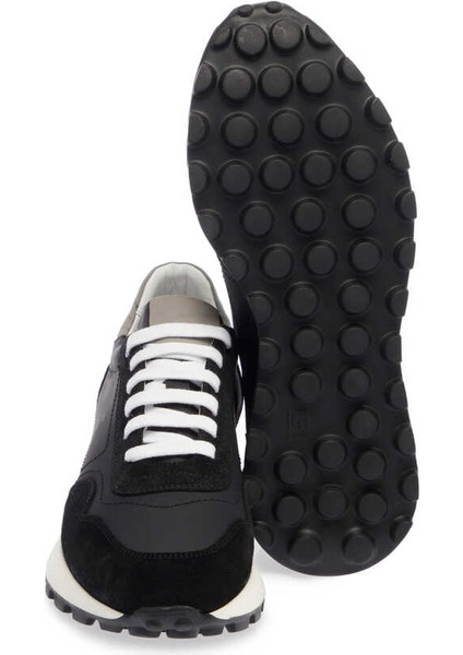 Siyah Hakiki Deri Erkek Sneaker - E24I1AY56734-A01 fırsatları