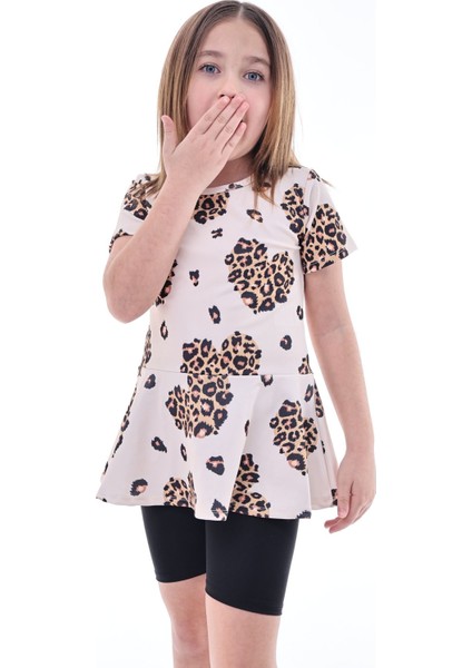 Kalp Desenli Siyah Kız Çocuk Boneli Mayo Takımı fırsatları