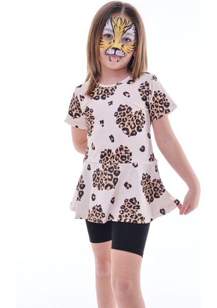 Kalp Desenli Siyah Kız Çocuk Boneli Mayo Takımı indirimleri