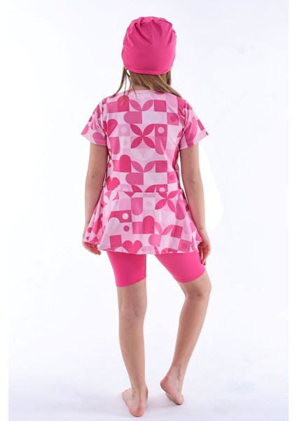 Kalp Desenli Pembe Kız Çocuk Boneli Mayo Takımı indirimleri