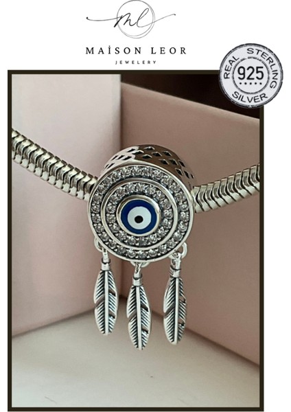 Nazar Boncuklu Gümüş Charm