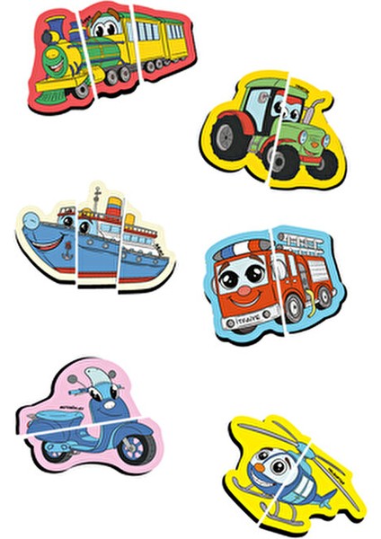 Mıknatıslı Yapboz Serisi Taşıtlar modelleri