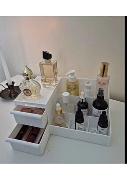 Petite Çekmeceli Mini Çok Amaçlı Organizer Kozmetik Parfüm Mini Elegance Ruj Serum Takı Düzenleyici