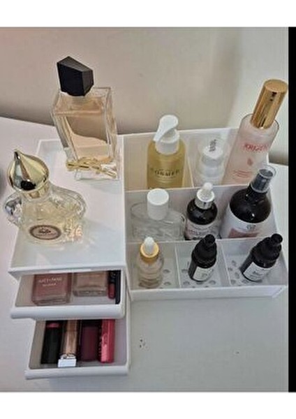 Petite Çekmeceli Mini Çok Amaçlı Organizer Kozmetik Parfüm Mini Elegance Ruj Serum Takı Düzenleyici