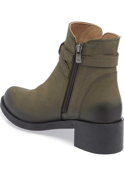 Yeşil Hakiki Nubuk Deri Kadın Casual Bot - K24K1BT67510-G98 fiyatları
