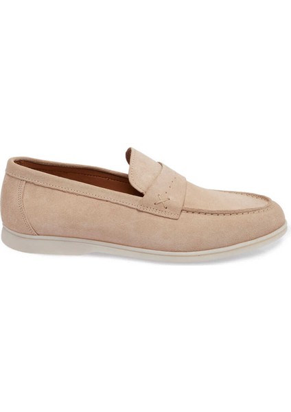 Bej Hakiki Süet Deri Erkek Loafer - E24I1AY56788-B79 modelleri