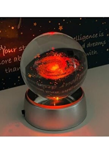 Samanyolu Galaksi Toz Bulutu Nebula Işıklı Cam Küre, Işıklı Kristal Top 6 cm Çapında fiyatları