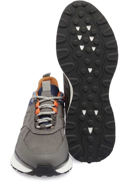 Gri Hakiki Deri Erkek Sneaker - E24I1AY56801-B43