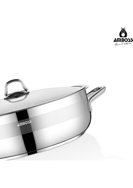 Saphire Paslanmaz Çelik 26 cm Cam Kapaklı Basık Tencere modelleri