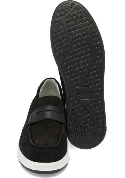 Siyah Hakiki Süet Deri Erkek Loafer - E24I1AY56786-A01 fırsatları
