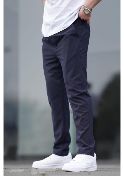Lacivert Düz Paça Erkek Pantolon 6530