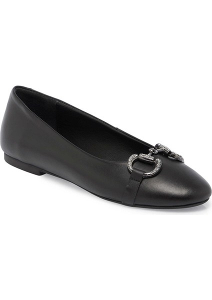 Siyah Hakiki Deri Kadın Babet - K24S1BB67720-A23