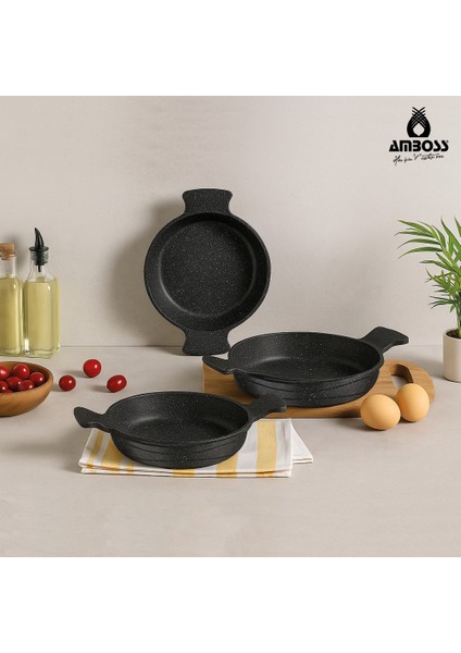 Daisy 3 Parça Döküm Yanmaz Yapışmaz Omlet (Sahan) Seti