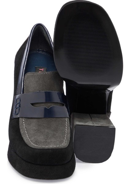 Siyah Hakiki Süet Deri Kadın Topuklu Ayakkabı - K24S1AY67539-A01 fırsatları