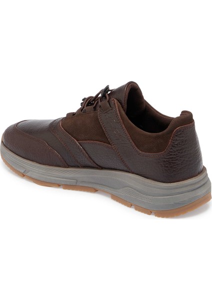 Kahve Hakiki Deri Erkek Sneaker - E24S1AY57094-A24 fiyatları