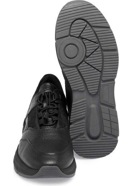Siyah Hakiki Deri Erkek Sneaker - E24S1AY57094-A23 fırsatları