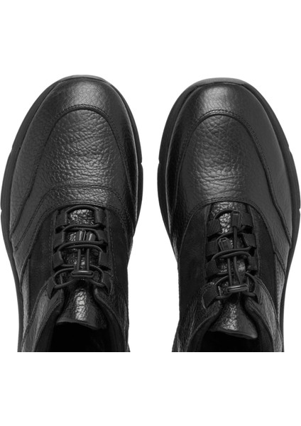Siyah Hakiki Deri Erkek Sneaker - E24S1AY57094-A23 indirimleri