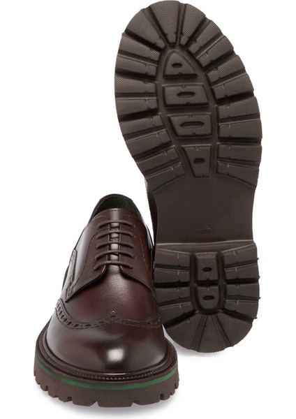 Kahve Hakiki Deri Erkek Klasik Ayakkabı - E24S1AY57069-B90 fırsatları