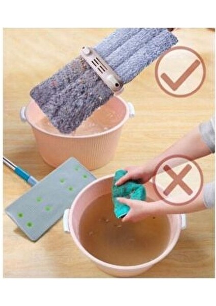 Kendinden Sıkmalı Katlanır Mop Seti Mikrofiber Yedek Bez Hediyeli indirimleri