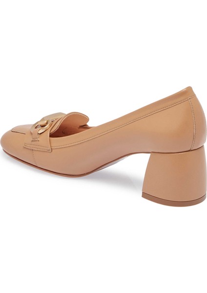 Nude Hakiki Deri Kadın Topuklu Ayakkabı - K24S1AY67607-Q9J fiyatları