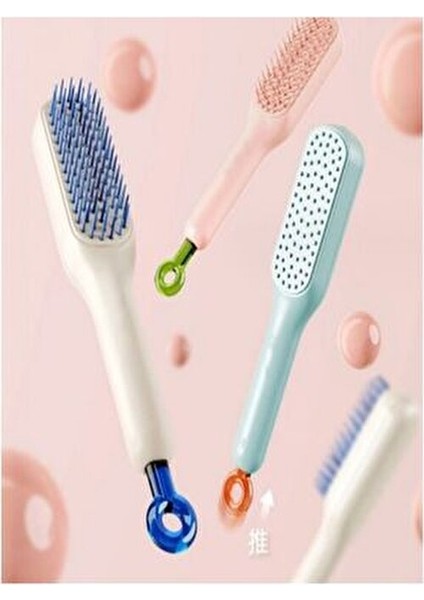 Kolay Temizlenen Saç Tarağı Kendinden Temizlenen Saç Fırçası 1 Adet fırsatları