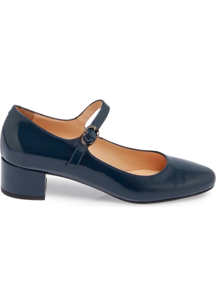 Lacivert Hakiki Rugan Deri Kadın Topuklu Ayakkabı - K24S1AY67600-C16 modelleri