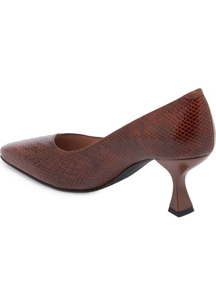 Kahve Hakiki Deri Kadın Topuklu Ayakkabı - K24S1AY67705-G36 fiyatları