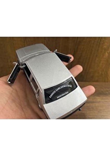 Gri Doğan Şahin Metal Çek Bırak Oyuncak Araba Tofaş Şahin Model Araç Kapıları Açılır Metal Tofaş