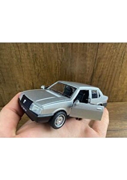 Gri Doğan Şahin Metal Çek Bırak Oyuncak Araba Tofaş Şahin Model Araç Kapıları Açılır Metal Tofaş