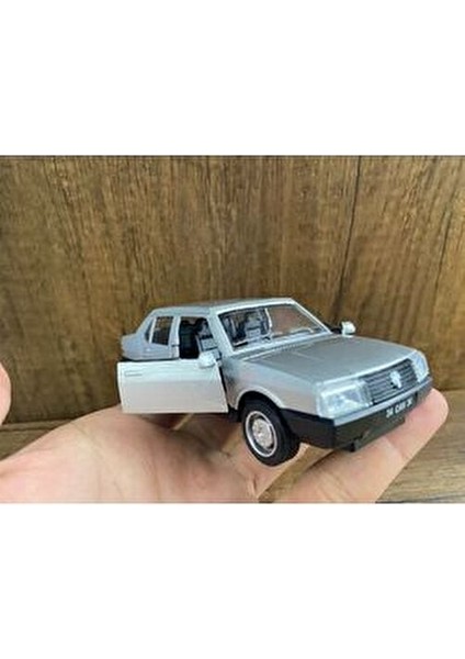 Gri Doğan Şahin Metal Çek Bırak Oyuncak Araba Tofaş Şahin Model Araç Kapıları Açılır Metal Tofaş