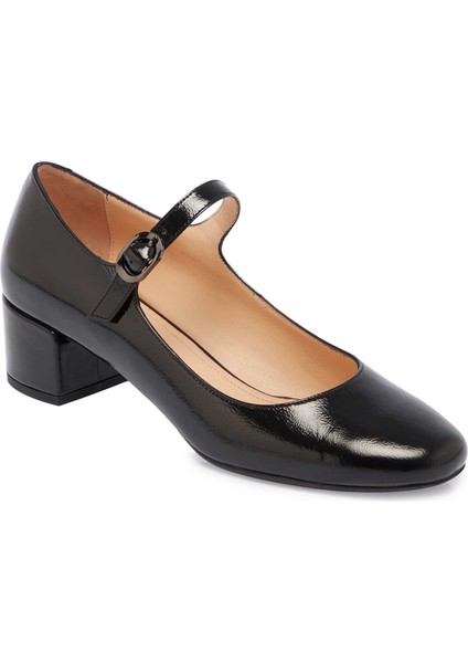 Siyah Hakiki Rugan Deri Kadın Topuklu Ayakkabı - K24S1AY67600-A07