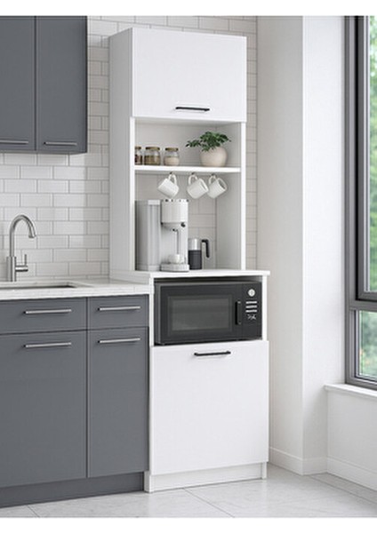 Tuco 1 Kapaklı Mutfak Dolabı Kahve Köşesi Çok Amaçlı Dolap Beyaz fiyatları