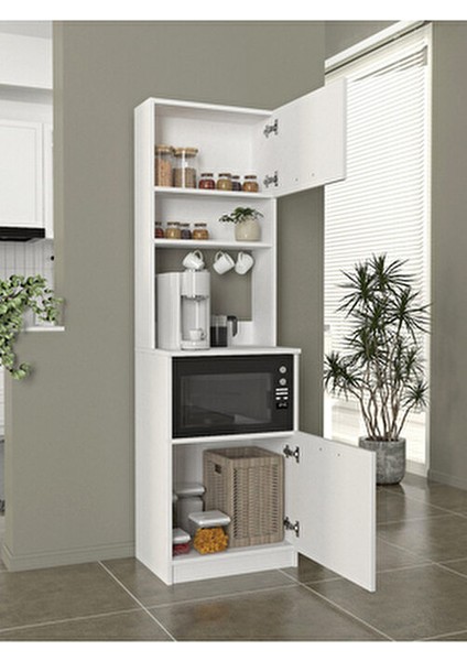 Tuco 1 Kapaklı Mutfak Dolabı Kahve Köşesi Çok Amaçlı Dolap Beyaz modelleri