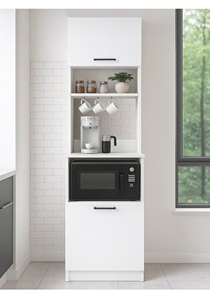 Tuco 1 Kapaklı Mutfak Dolabı Kahve Köşesi Çok Amaçlı Dolap Beyaz fırsatları