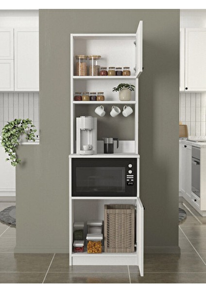 Tuco 1 Kapaklı Mutfak Dolabı Kahve Köşesi Çok Amaçlı Dolap Beyaz indirimleri