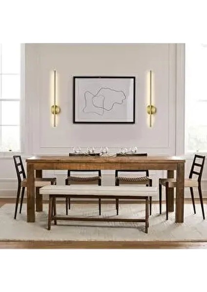 Pilli 80CM Gold Duvar Aplik Gold Günışığı 3000K Yuvarlak Çubuk fiyatları